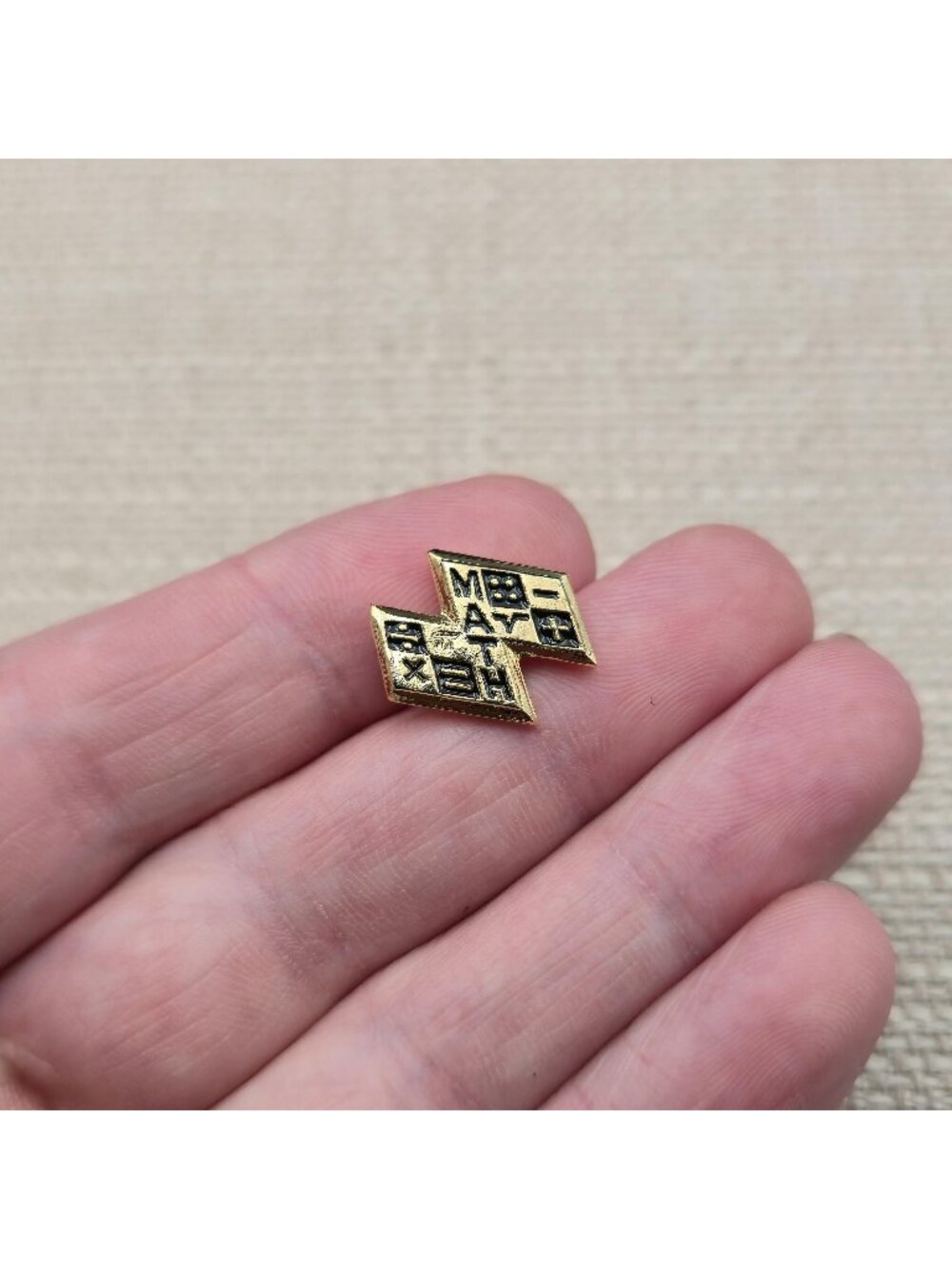 Small Math Symbols And Word Pin A8661